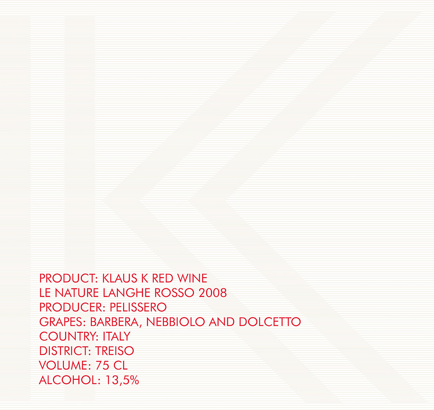 Hotel Klaus K red wine