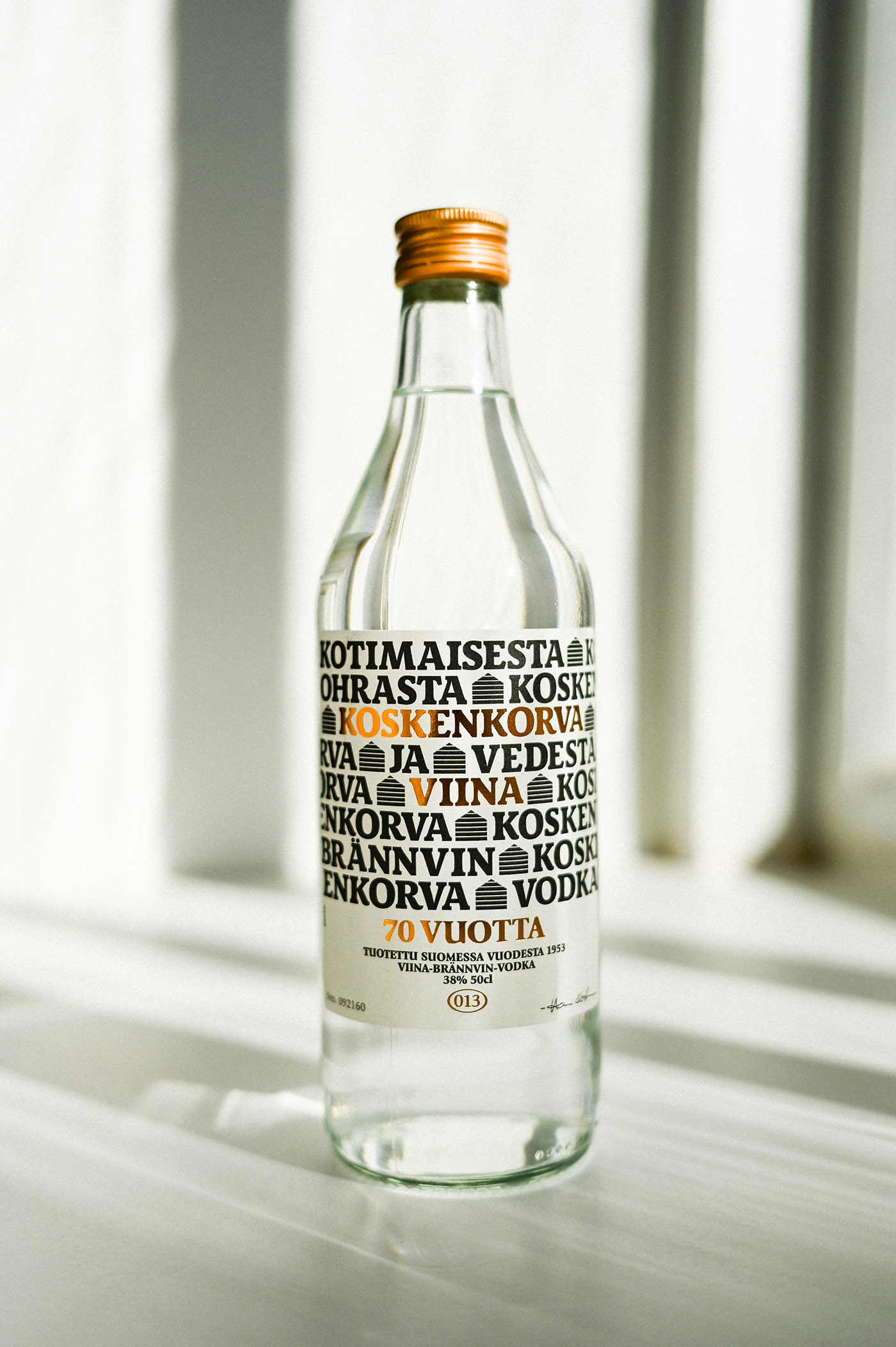 Koskenkorva 70 years label
